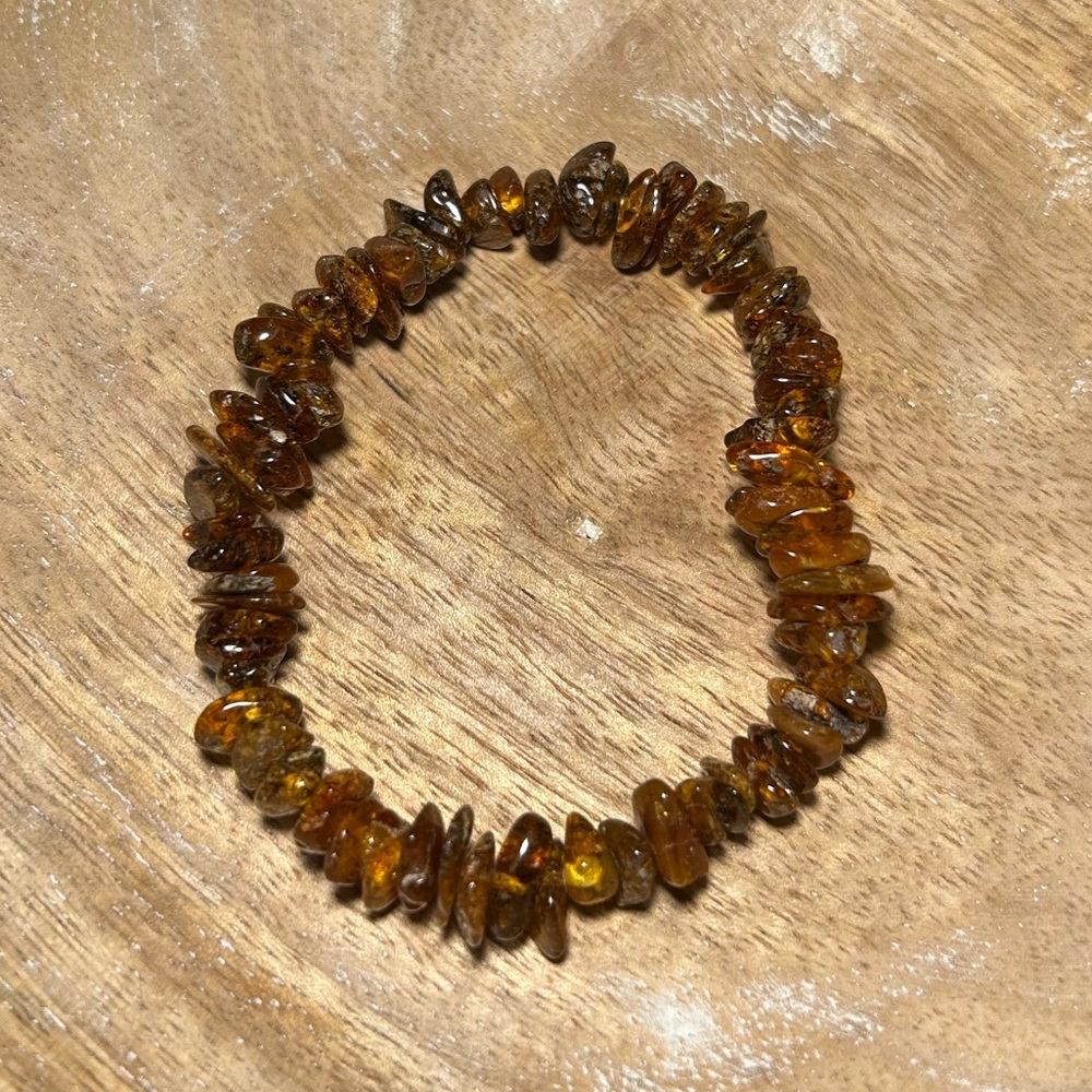 NWOT Genuine Baltic Amber Stretchy Bracelet